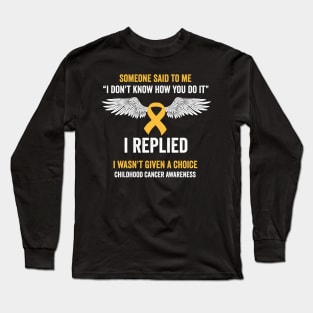 childhood cancer awareness month - gold ribbon awareness month - childhood cancer warrior Long Sleeve T-Shirt